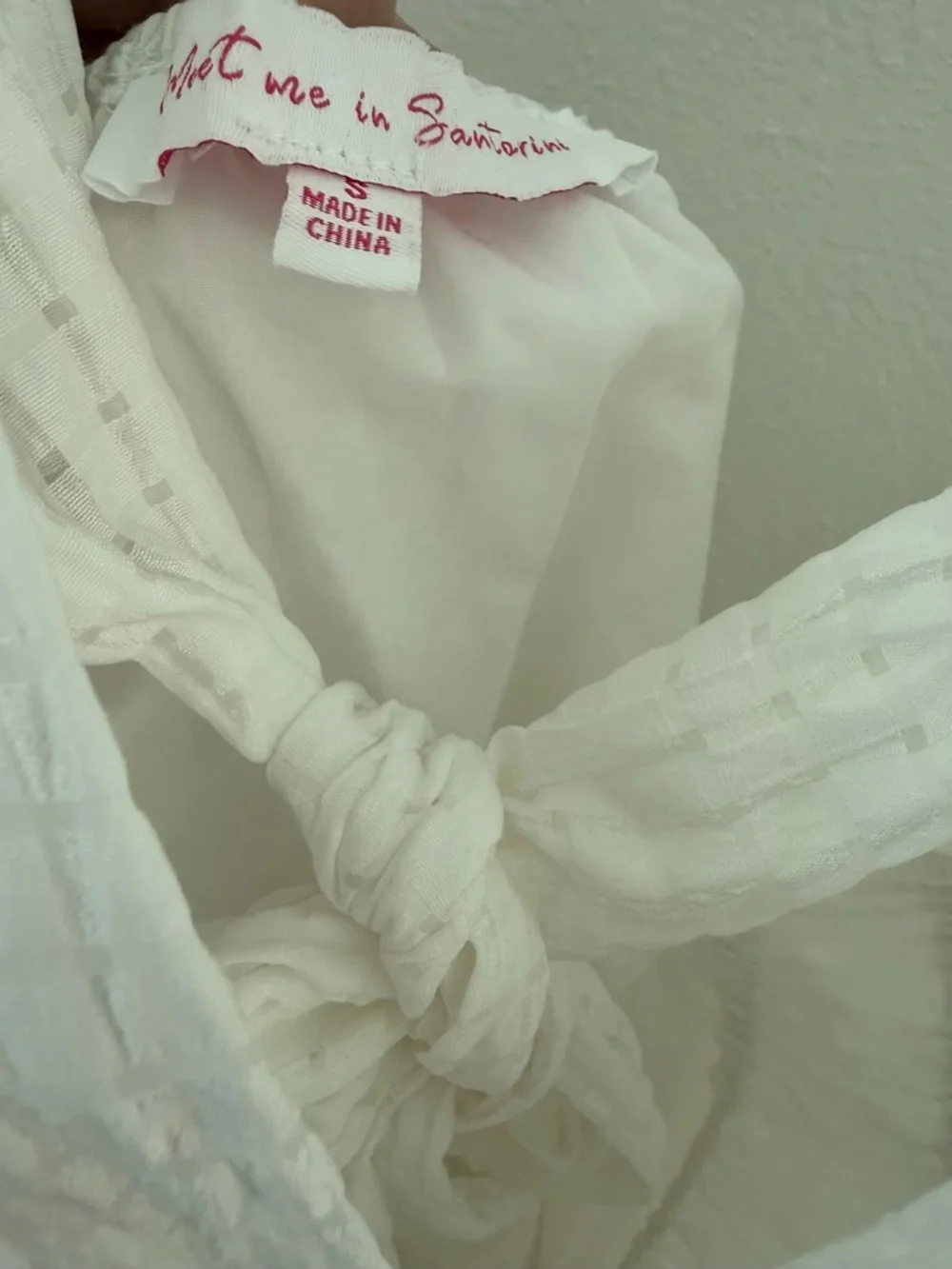 White flowy Maxi Deep V-Neck Dress Sz Small Scoop Back Boho Fairy Beach Bridal - Picture 6 of 7